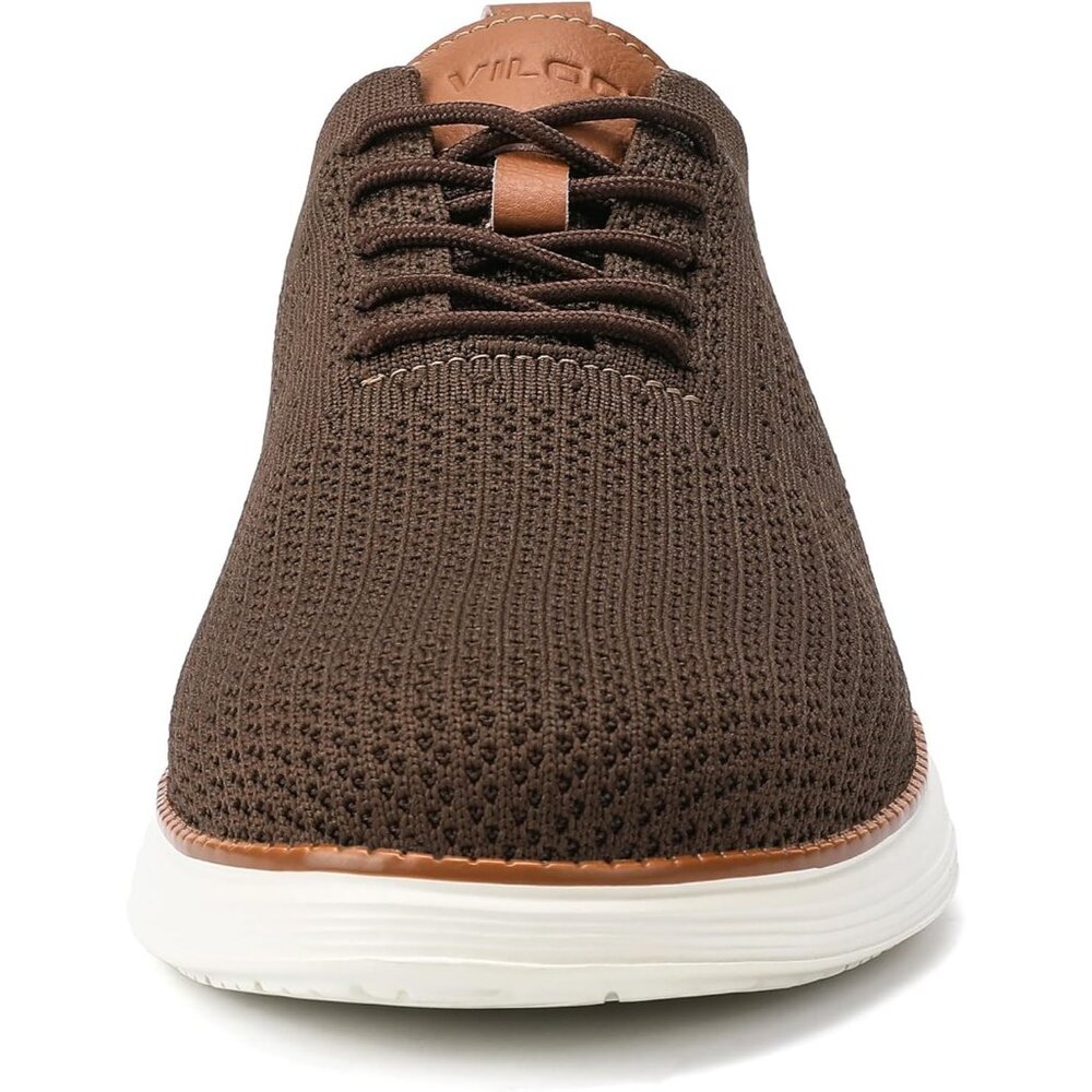 ⚡Men's Brown Oxfords Business Mesh Breathable Tennis Comfortable Walking Shoes - Picture 8 of 9